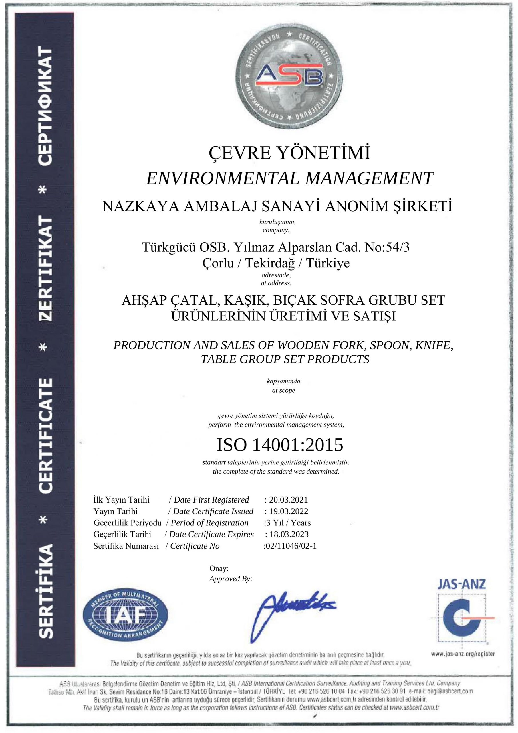ISO 14001 — Çevre Yönetimi